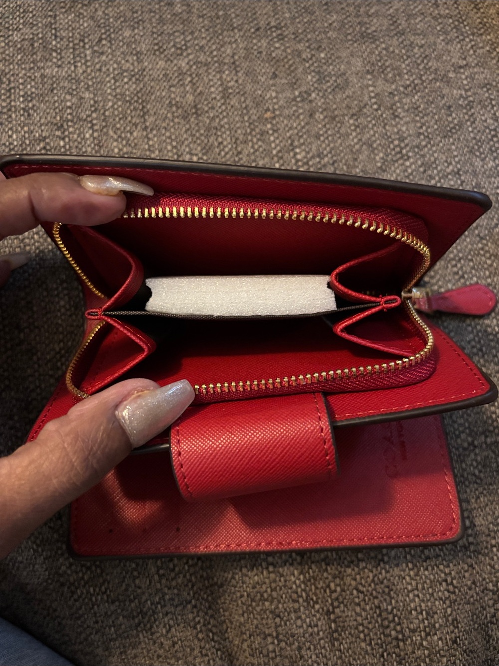 Coach Red Cherry Print Wallet - Picture 4 of 4